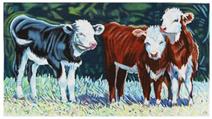 click here to view larger image of Calves (hand painted canvases)