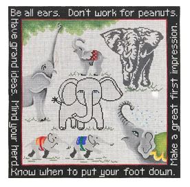 click here to view larger image of Elephant Advice (hand painted canvases)