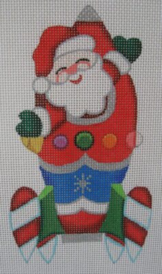 click here to view larger image of Santa Rocket (hand painted canvases)