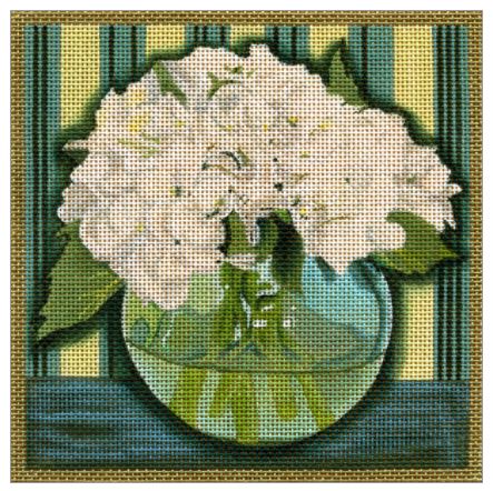 click here to view larger image of White Hydrangea (hand painted canvases)