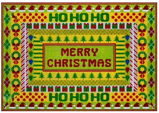 click here to view larger image of Merry Christmas Borders (hand painted canvases)