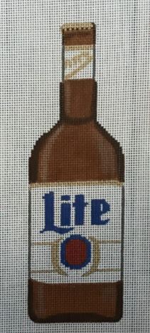 click here to view larger image of Liquor Bottle - Miller Light in a Bottle (hand painted canvases)