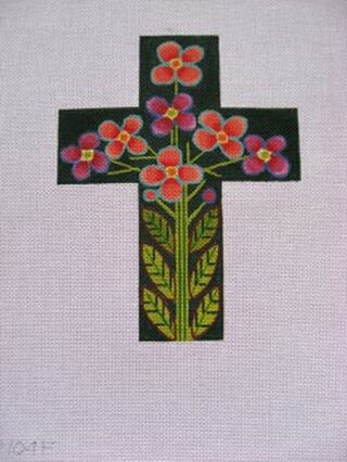 click here to view larger image of Floral Glow Cross (hand painted canvases)