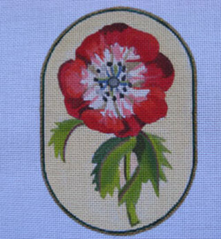 click here to view larger image of Red Flowers - Anemone (hand painted canvases)