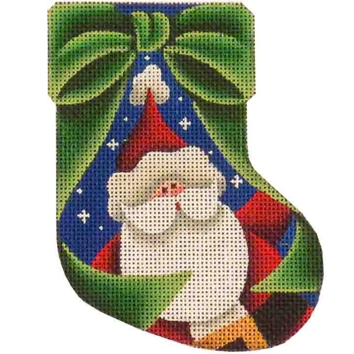 click here to view larger image of Santa Mini Sock (hand painted canvases)