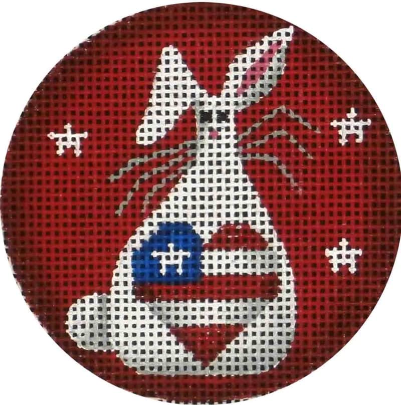 click here to view larger image of Patriotic Bunny (hand painted canvases)
