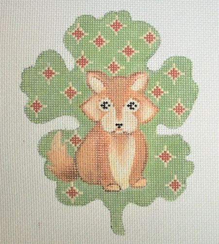 click here to view larger image of Fox on Oak Leaf (hand painted canvases)