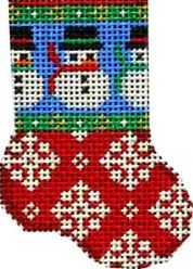 click here to view larger image of Micro Sock - Snowman (hand painted canvases)