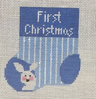 click here to view larger image of First Christmas/Blue (hand painted canvases)