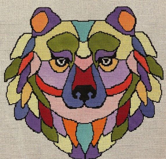 click here to view larger image of Colorful Bear (hand painted canvases)