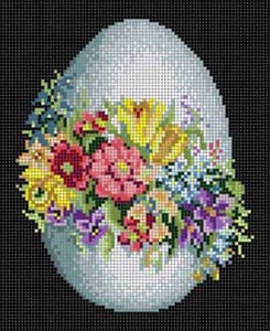 click here to view larger image of Floral Egg (hand painted canvases)