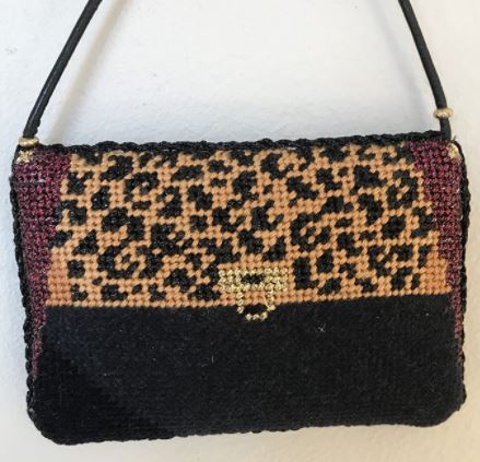 click here to view larger image of Leopard Mini Purse Ornament (hand painted canvases)