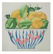 click here to view larger image of Lemons & Limes in a Bowl (hand painted canvases)