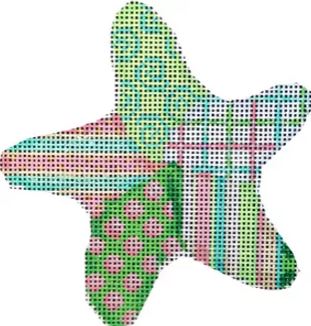 click here to view larger image of Starfish - Pattern Patch (hand painted canvases)
