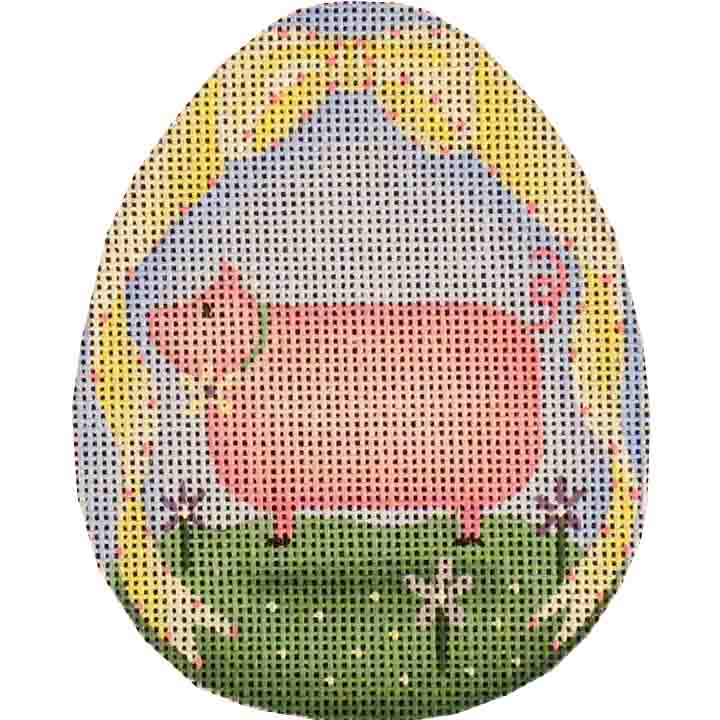 click here to view larger image of Pig Egg (hand painted canvases)