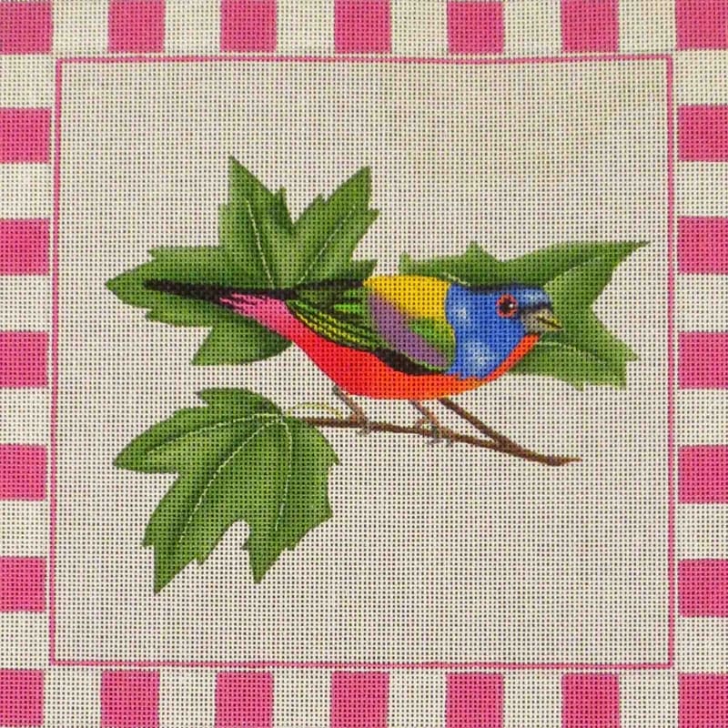 click here to view larger image of Painted Bunting  (hand painted canvases)