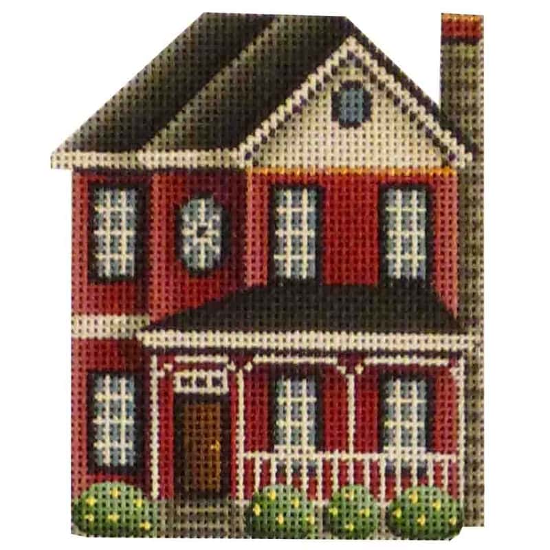 click here to view larger image of Red Victorian Cottage (hand painted canvases)