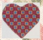 click here to view larger image of Checkerboard Heart (hand painted canvases)