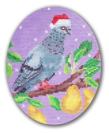click here to view larger image of Pigeon in a Pear Tree (hand painted canvases)