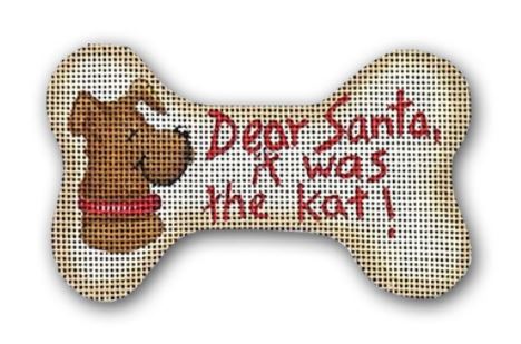click here to view larger image of Dear Santa, it was the Kat (hand painted canvases)