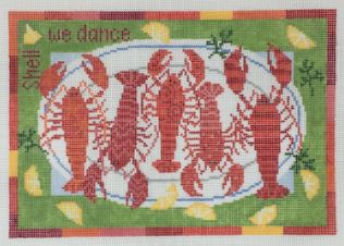 click here to view larger image of Fives - Lobsters (hand painted canvases)