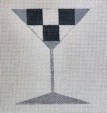 click here to view larger image of Black/White Martini (hand painted canvases)