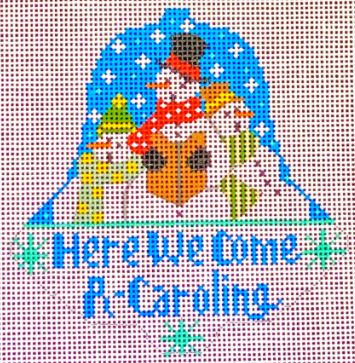 click here to view larger image of Here We Come a Caroling Bell (hand painted canvases)