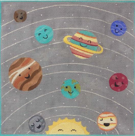 click here to view larger image of Happy Planets (hand painted canvases)