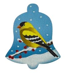 click here to view larger image of Goldfinch Snow Bell  (printed canvas)