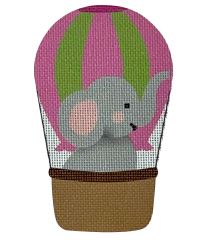 click here to view larger image of Pink Balloon Critter - Elephant (printed canvas)