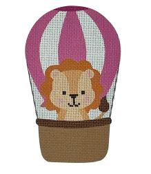 click here to view larger image of Pink Balloon Critter - Lion (printed canvas)