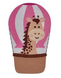 click here to view larger image of Pink Balloon Critter - Giraffe (printed canvas)