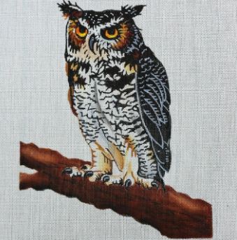 click here to view larger image of Owl on Branch (hand painted canvases)
