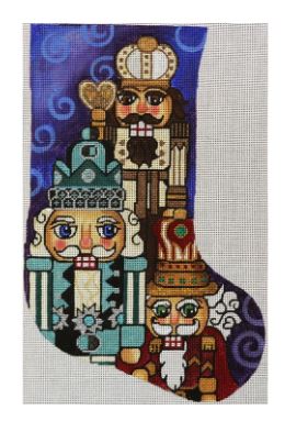 click here to view larger image of Nutcracker Stocking (hand painted canvases)