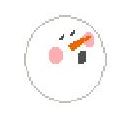 click here to view larger image of Snowman Face - Joyful (hand painted canvases)