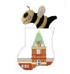 click here to view larger image of Georgia Tech w/Bee (hand painted canvases)