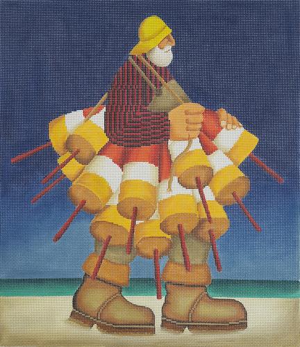 click here to view larger image of Lobster Fisherman (hand painted canvases)