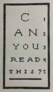 click here to view larger image of Eye Chart Eyeglass Case (hand painted canvases)