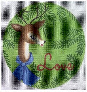 click here to view larger image of Love Deer   (hand painted canvases)