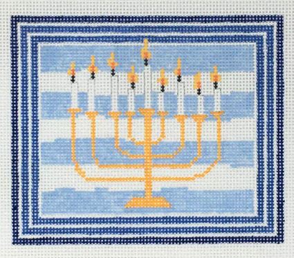 click here to view larger image of Menorah (hand painted canvases)