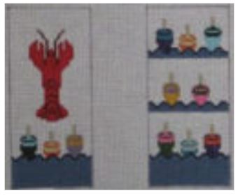click here to view larger image of Lobster Eyeglass Case (hand painted canvases)
