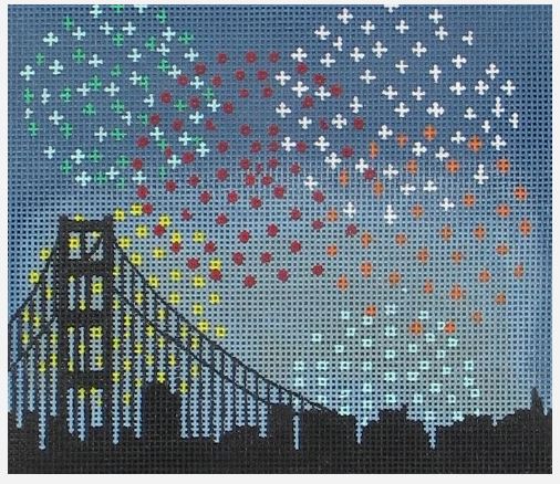 click here to view larger image of San Francisco Fireworks (hand painted canvases)