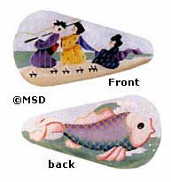 click here to view larger image of Japanese Fishermen Scissors Case (hand painted canvases)