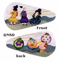 click here to view larger image of Japanese Lantern Scissors Case (hand painted canvases)