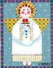 click here to view larger image of Snowman Angel (hand painted canvases)