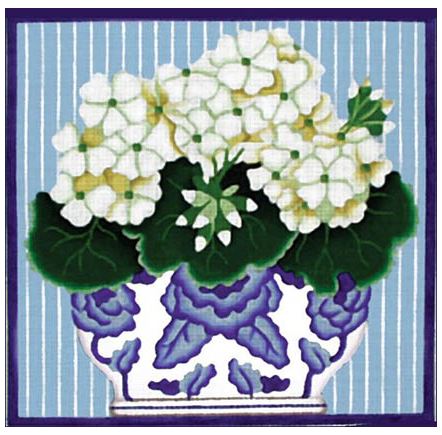 click here to view larger image of Geraniums (hand painted canvases)