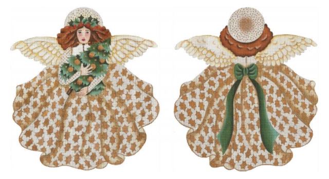 click here to view larger image of Gilded Holly Angel (hand painted canvases)