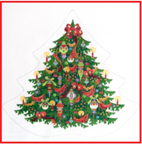 click here to view larger image of Santa Christmas Tree (hand painted canvases)