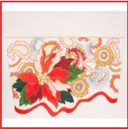 click here to view larger image of Cuff (Poinsettia) (hand painted canvases)