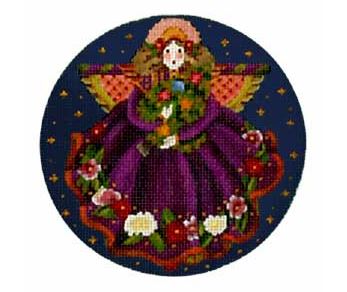 click here to view larger image of Fancy Angel Ornament (hand painted canvases)